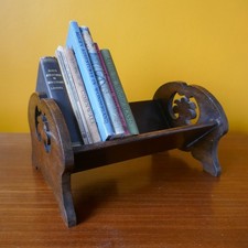 Vintage carved oak book