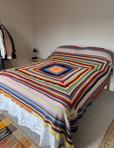 Vintage crochet blanket hand - crochet,