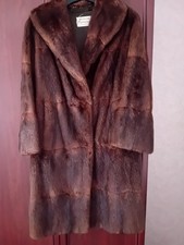 Vintage Real Musquash Fur Coat