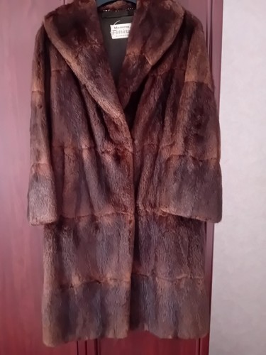 Vintage real musquash fur coat - real,