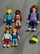 Playmobil 9419 5 School Van Bus Figures lady driver and 4 children