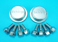 2 x 64mm Wheel Hub Caps & 8 x Wheel Bolts for Ifor Williams P6e P7e P8e Trailer