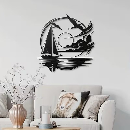 Modern metal sailboat wall - modern,
