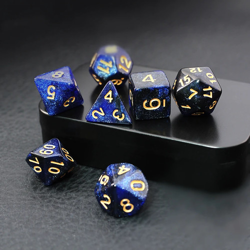 7pcs set black and - and, blue