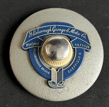 HILLSBOROUGH GARAGE SHEFFIELD VINTAGE TRIUMPH SUPPLIERS CAR ROAD TAX DISC HOLDER