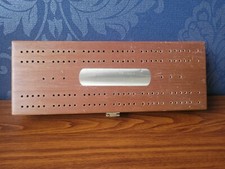 vintage wooden cribbage & domino board