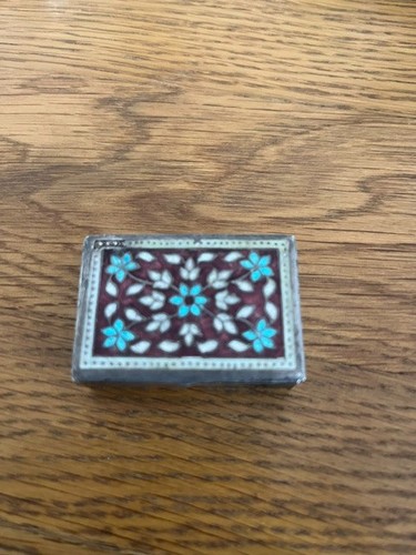 Silver enamel pill - silver,