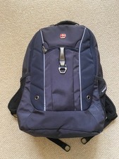 Swissgear Black Backpack  Bag. Zipped Compartments (6) . 18in.