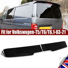 FOR VW TRANSPORTER T5/T5.1/T6/T6.1 GLOSS BLACK REAR TWIN BARN DOOR ROOF SPOILER