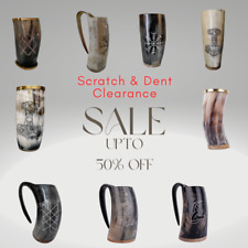 Clearance Sale - Not So Perfect - Scratch and Dent Authentic Viking Horn Mugs