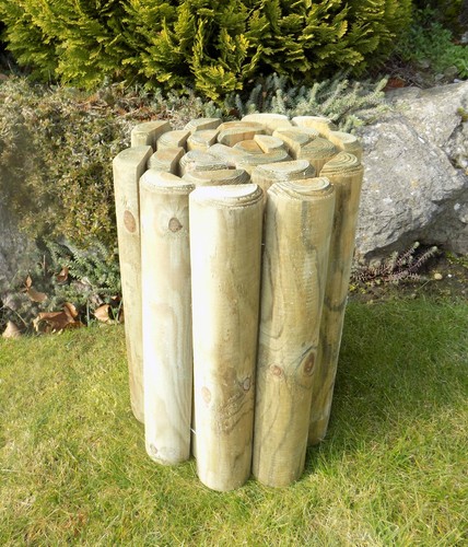 Log roll garden - garden, lawn