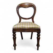 Antique Victorian Mahogany Balloon Back Chair – Bedroom / Hall / Dining