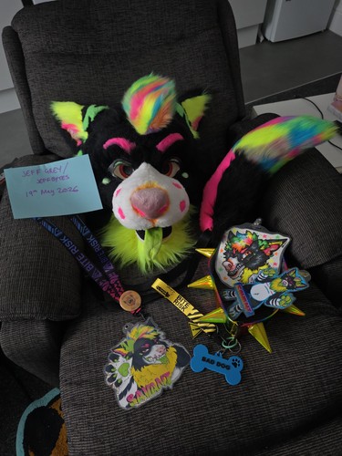 Fursuit head and - tail, with