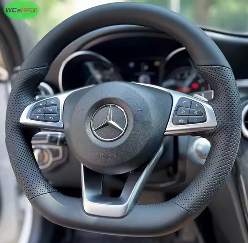 Leather steering wheel cover - steering,