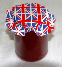 UNION JACK FABRIC JAM JAR POT