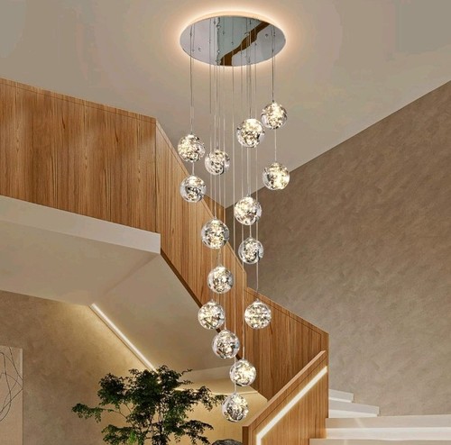 250cm led staircase chandelier - led,