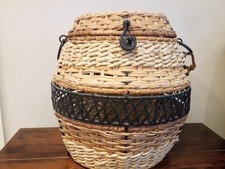 Harrods wicker basket with