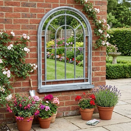 Garden arch mirror window - garden,