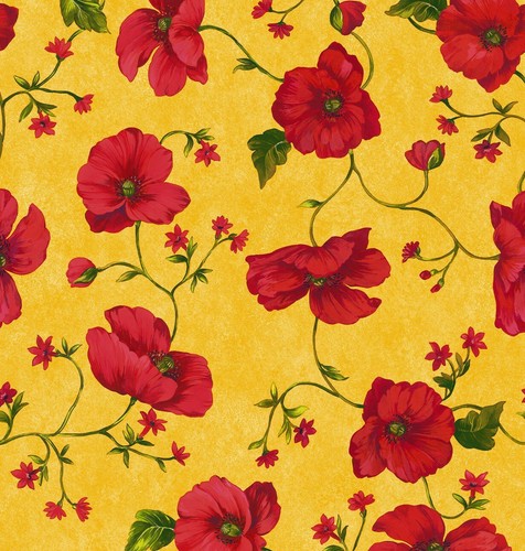 Palma poppies yellow pvc - palma, on