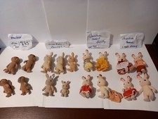 Bundle Of Sylvanian Families Figures Meerkats Rabbits Milk & Chocolate Dressed