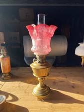 VICTORIAN STYLE BRASS OIL LAMP