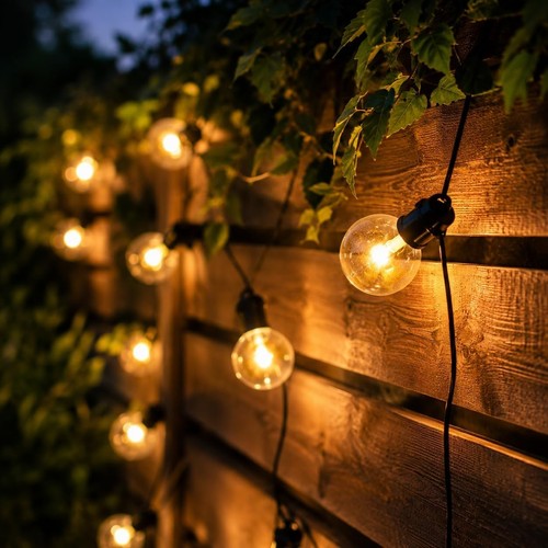 Battery clear festoon - 4.5m,