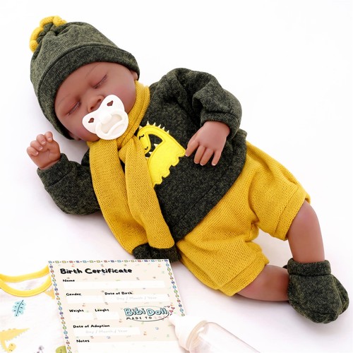 Black baby doll ethnic reborn - doll,