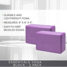 Yoga Blocks 2Pcs Non-Slip Soft Lightweight Fitness Bricks for Pilates Meditation