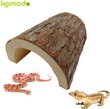 KOMODO REPTILE WOODEN HIDE SNAKE LIZARD VIVARIUM TERRARIUM DECOR S,M,L,XL