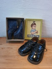 VINTAGE ITALIAN CHILDRENS CHILD DOLL LEATHER SHOE SANDLE IN SHOP BOX 1950s
