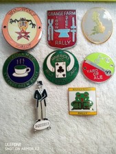 8 Vintage Enamel Motorcycle