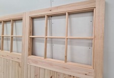 Wooden Timber Garage Doors Apertured Side Hung Pair Un-glazed - New SOB Design