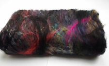 Paintbox Multi Carded Art Batt on White, Black or Navy Shetland Wool Spin /Felt