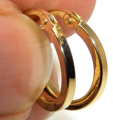 9ct gold hoop - , earrings