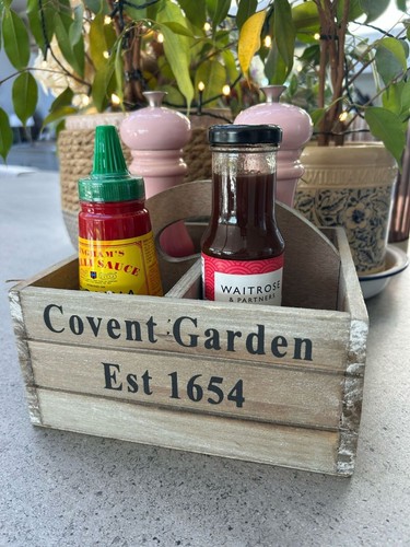 Wooden compartment condiment - wooden,