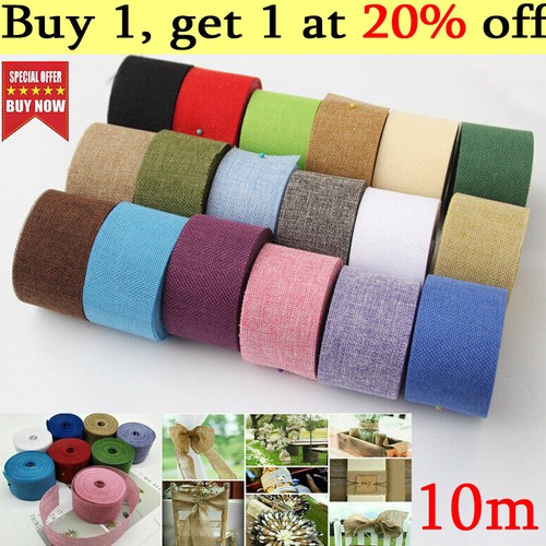 10m burlap ribbon - 10m,