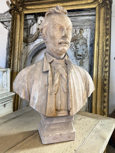 19th century plaster portrait - century,