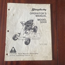 SIMPLICITY MODEL 3008 Riding