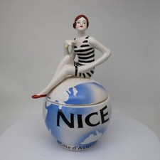 Box Figurine Nice Bathing Beauty Sexy Art Deco-German Style Art Nouveau Style Po