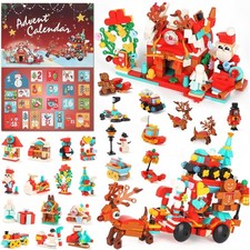 12-in-1 24-Day Building Block Countdown Calendar 2025 for Kids and Adults UK