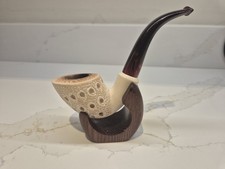 Solid Block Meerschaum Pipe 9mm filter