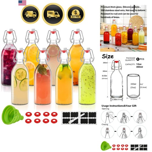 Pack flip top glass - , bottle