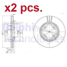 X2 PCS FRONT BRAKE DISC ROTOS