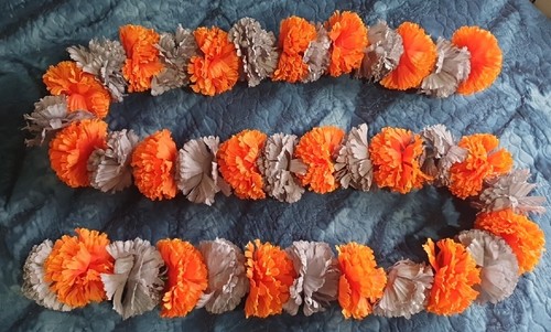 Grey orange dashboard garland - grey/orange,