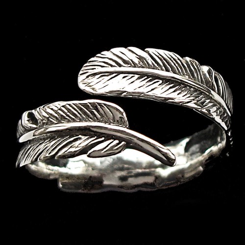 Eagle feather finger ring 925 - eagle,