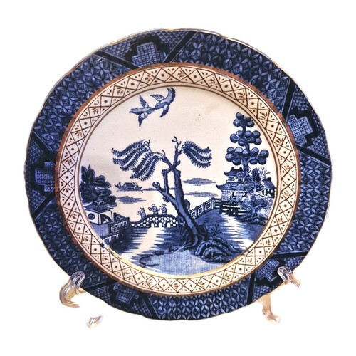 Booths real old willow plates - willow,