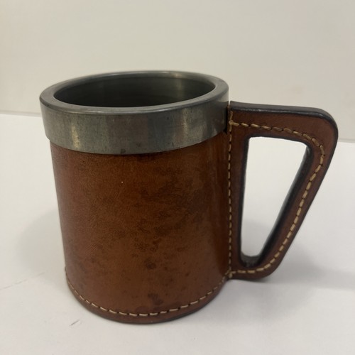 British tan leather - &, pewter