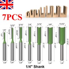 7Pcs 1/4" Shank Single Double