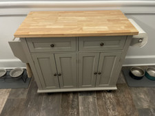 Kitchen Island Unit Butchers Block Trolley Breakfast Bar Table Storage Cabinet