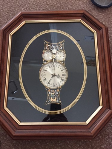 Vintage framed owl wall - wall, clock